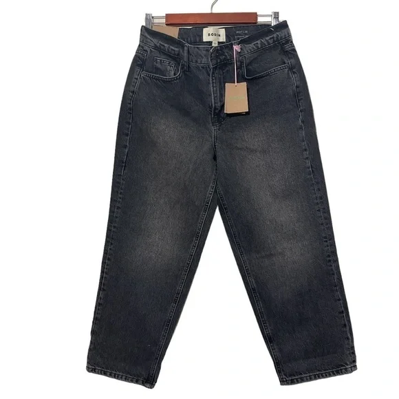 Boden High Rise Boyfriend Jeans in Washed Black NWT Sz 27 Jeans